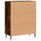 vidaXL Sideboard Smoked Oak 69.5x34x90 cm Engineered Wood