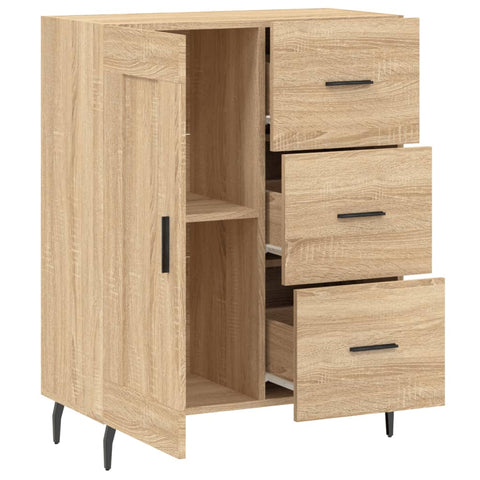 vidaXL Sideboard Sonoma Oak 69.5x34x90 cm Engineered Wood