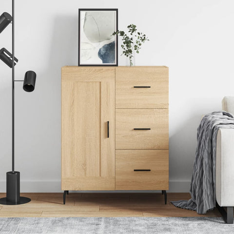 vidaXL Sideboard Sonoma Oak 69.5x34x90 cm Engineered Wood
