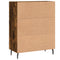 vidaXL Sideboard Smoked Oak 69.5x34x90 cm Engineered Wood