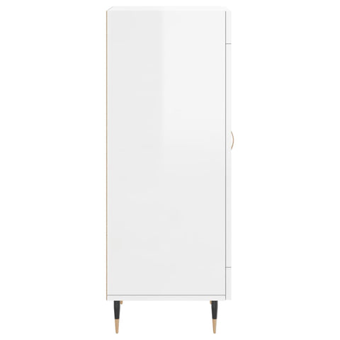 vidaXL Sideboard High Gloss White 34.5x34x90 cm Engineered Wood