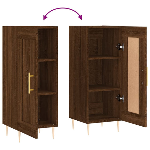 vidaXL Sideboard Brown Oak 34.5x34x90 cm Engineered Wood