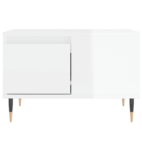 vidaXL Coffee Table High Gloss White 55x55x36.5 cm Engineered Wood
