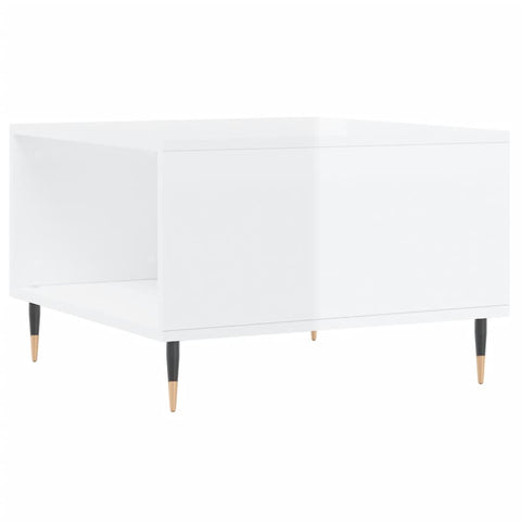 vidaXL Coffee Table High Gloss White 55x55x36.5 cm Engineered Wood