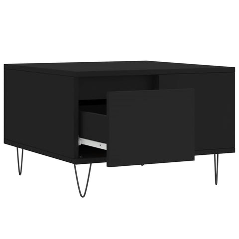 vidaXL Coffee Table Black 55x55x36.5 cm Engineered Wood