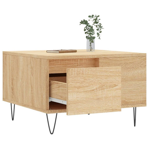vidaXL Coffee Table Sonoma Oak 55x55x36.5 cm Engineered Wood