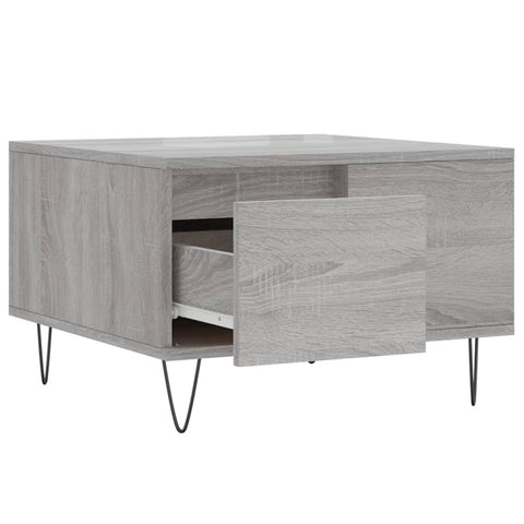 vidaXL Coffee Table Grey Sonoma 55x55x36.5 cm Engineered Wood