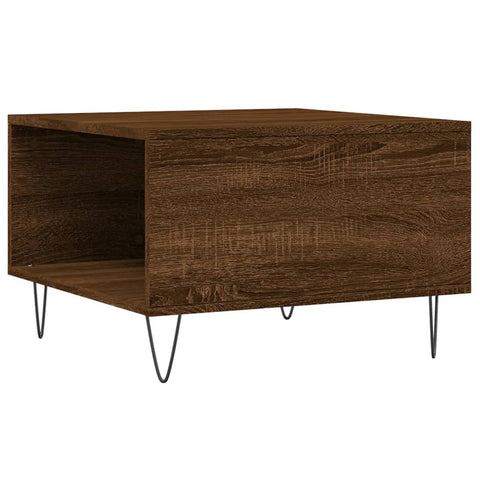 vidaXL Coffee Table Brown Oak 55x55x36.5 cm Engineered Wood