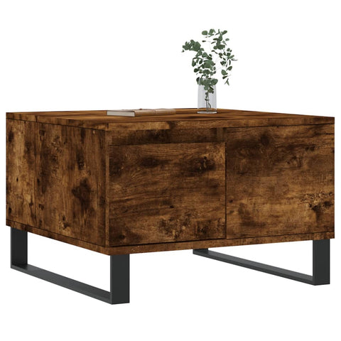 vidaXL Coffee Table Smoked Oak 55x55x36.5 cm Engineered Wood