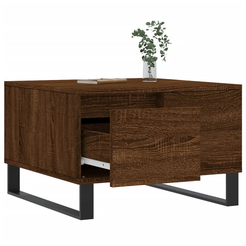 vidaXL Coffee Table Brown Oak 55x55x36.5 cm Engineered Wood
