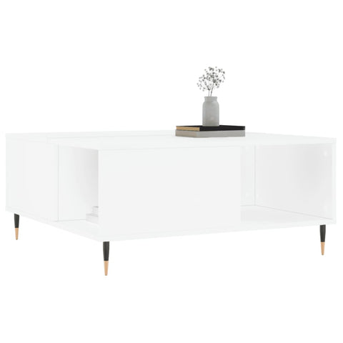 vidaXL Coffee Table White 80x80x36.5 cm Engineered Wood
