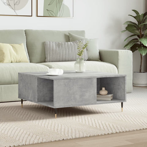 vidaXL Coffee Table Concrete Grey 80x80x36.5 cm Engineered Wood