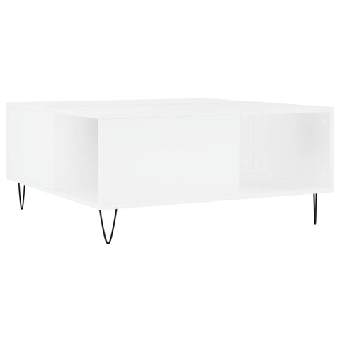 vidaXL Coffee Table White 80x80x36.5 cm Engineered Wood