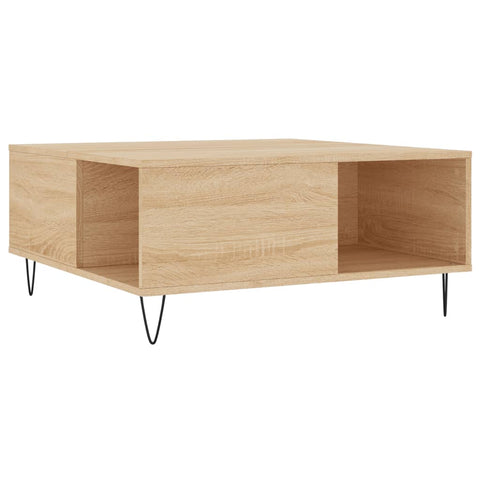 vidaXL Coffee Table Sonoma Oak 80x80x36.5 cm Engineered Wood