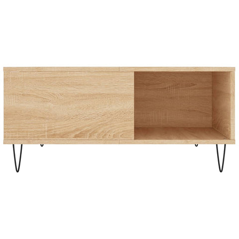 vidaXL Coffee Table Sonoma Oak 80x80x36.5 cm Engineered Wood