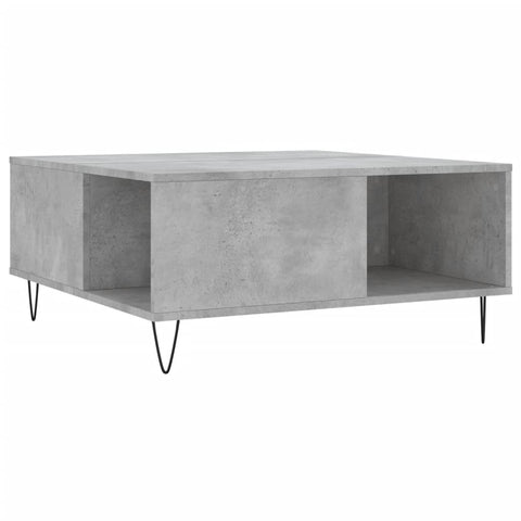 vidaXL Coffee Table Concrete Grey 80x80x36.5 cm Engineered Wood
