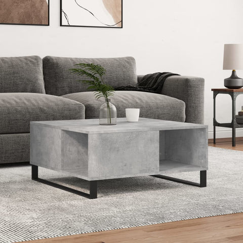 vidaXL Coffee Table Concrete Grey 80x80x36.5 cm Engineered Wood
