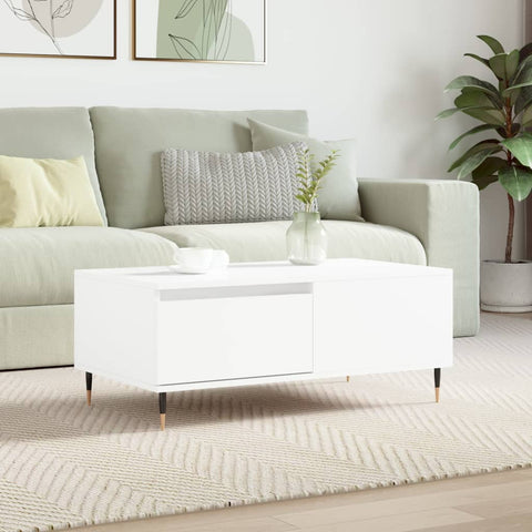 vidaXL Coffee Table White 90x50x36.5 cm Engineered Wood