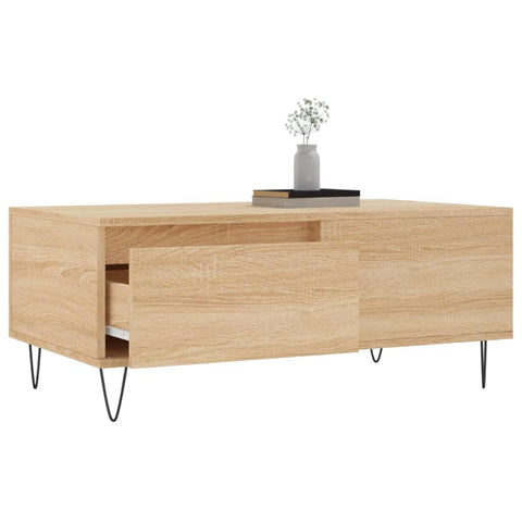 vidaXL Coffee Table Sonoma Oak 90x50x36.5 cm Engineered Wood