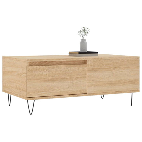 vidaXL Coffee Table Sonoma Oak 90x50x36.5 cm Engineered Wood