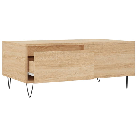vidaXL Coffee Table Sonoma Oak 90x50x36.5 cm Engineered Wood