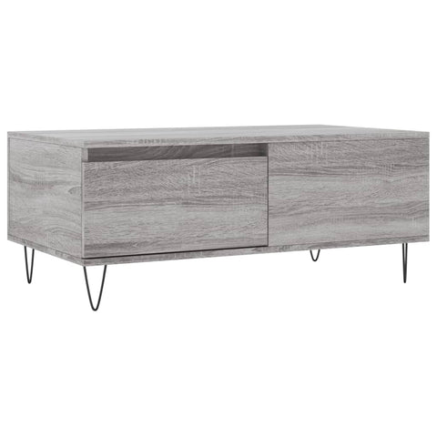 vidaXL Coffee Table Grey Sonoma 90x50x36.5 cm Engineered Wood