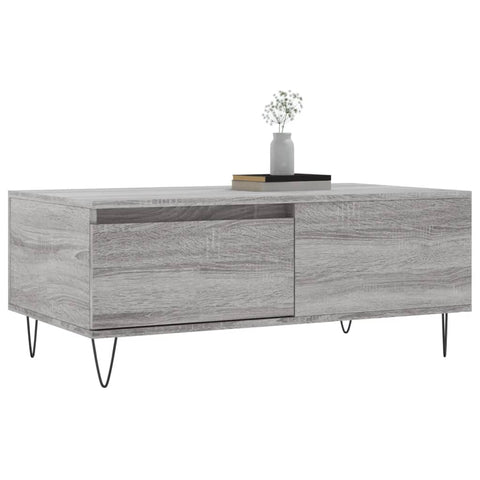 vidaXL Coffee Table Grey Sonoma 90x50x36.5 cm Engineered Wood