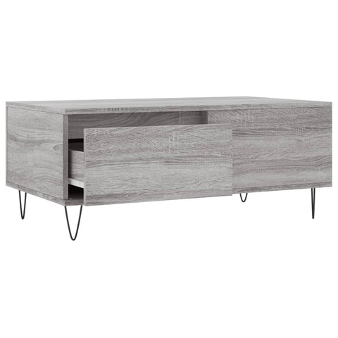 vidaXL Coffee Table Grey Sonoma 90x50x36.5 cm Engineered Wood