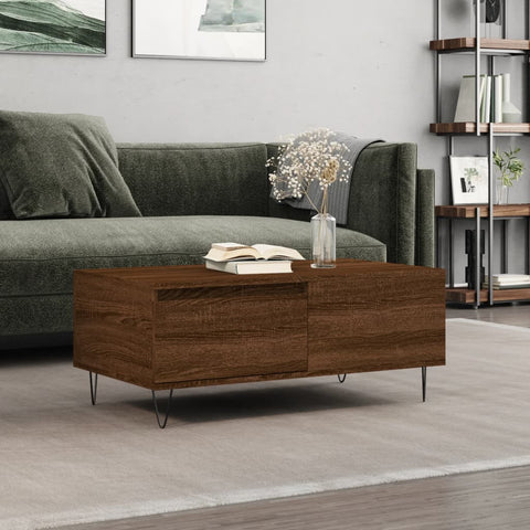 vidaXL Coffee Table Brown Oak 90x50x36.5 cm Engineered Wood