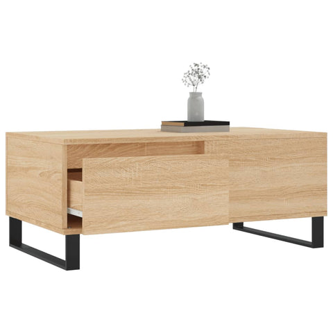 vidaXL Coffee Table Sonoma Oak 90x50x36.5 cm Engineered Wood
