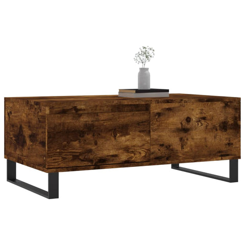 vidaXL Coffee Table Smoked Oak 90x50x36.5 cm Engineered Wood