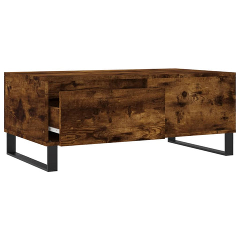 vidaXL Coffee Table Smoked Oak 90x50x36.5 cm Engineered Wood