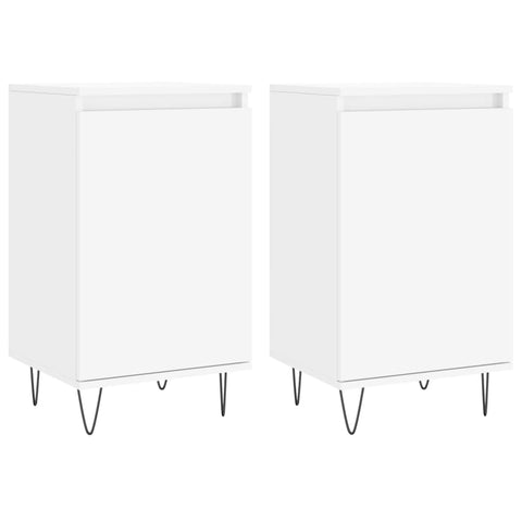 vidaXL Sideboards 2 pcs White 40x35x70 cm Engineered Wood