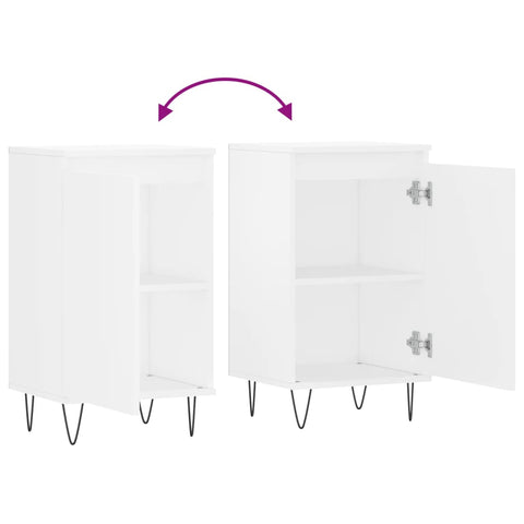 vidaXL Sideboards 2 pcs White 40x35x70 cm Engineered Wood