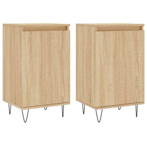 vidaXL Sideboards 2 pcs Sonoma Oak 40x35x70 cm Engineered Wood