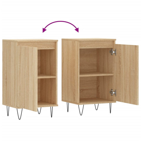 vidaXL Sideboards 2 pcs Sonoma Oak 40x35x70 cm Engineered Wood
