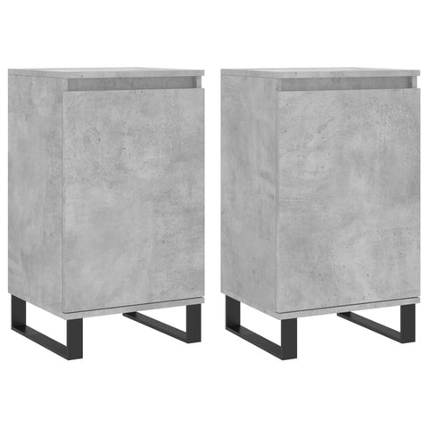 vidaXL Sideboards 2 pcs Concrete Grey 40x35x70 cm Engineered Wood