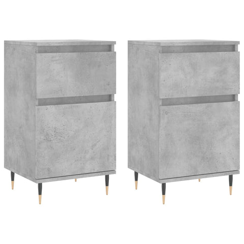 vidaXL Sideboards 2 pcs Concrete Grey 40x35x70 cm Engineered Wood