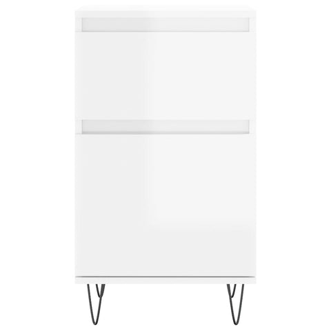 vidaXL Sideboards 2 pcs High Gloss White 40x35x70 cm Engineered Wood