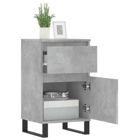 vidaXL Sideboards 2 pcs Concrete Grey 40x35x70 cm Engineered Wood