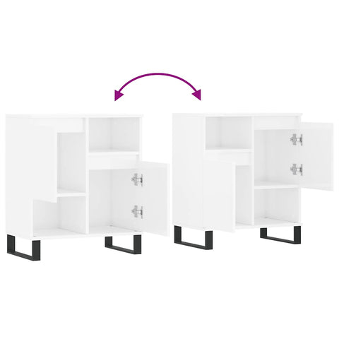 vidaXL Sideboard High Gloss White 60x35x70 cm Engineered Wood