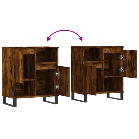 vidaXL Sideboard Smoked Oak 60x35x70 cm Engineered Wood