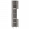 vidaXL Bathroom Cabinet Grey Sonoma 30x30x190 cm Engineered Wood