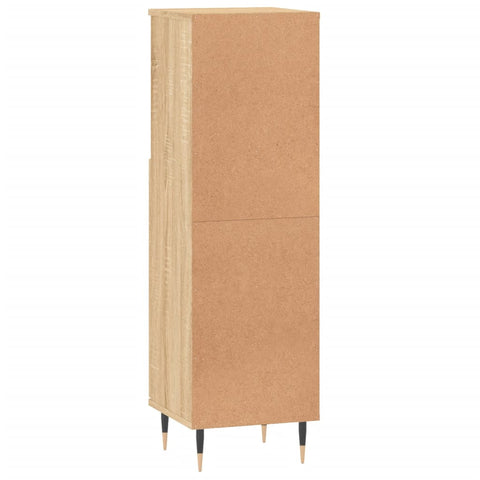 vidaXL Bathroom Cabinet Sonoma Oak 30x30x100 cm Engineered Wood