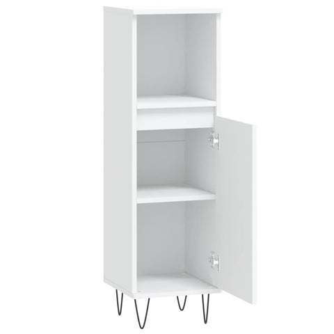 vidaXL Bathroom Cabinet White 30x30x100 cm Engineered Wood