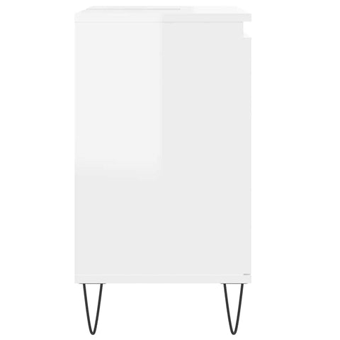 vidaXL Bathroom Cabinet High Gloss White 58x33x60 cm Engineered Wood