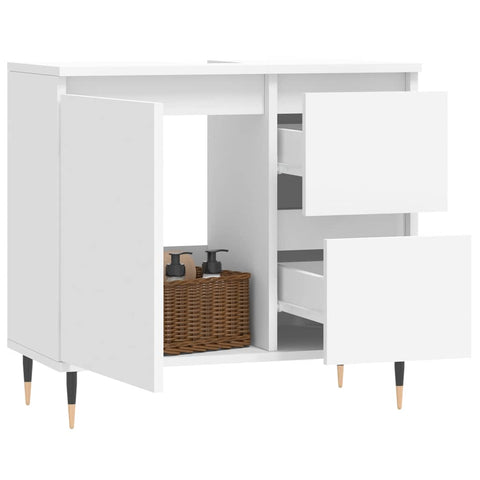 vidaXL Bathroom Cabinet White 65x33x60 cm Engineered Wood