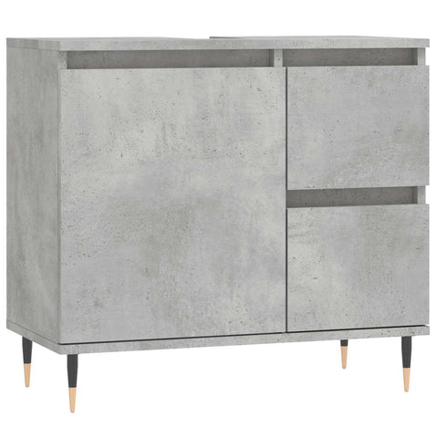 vidaXL Bathroom Cabinet Concrete Grey 65x33x60 cm Engineered Wood