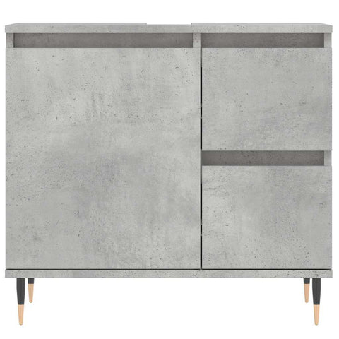 vidaXL Bathroom Cabinet Concrete Grey 65x33x60 cm Engineered Wood