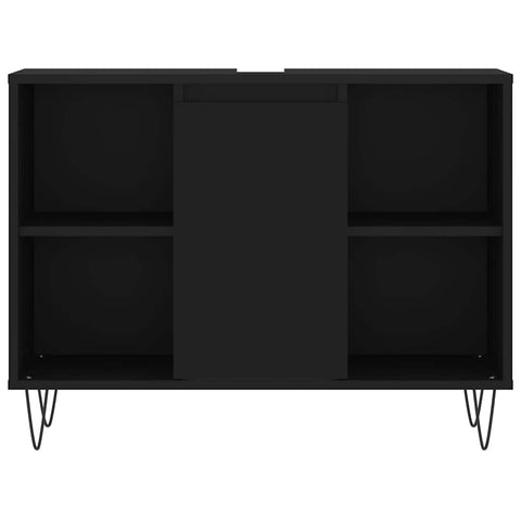 vidaXL Bathroom Cabinet Black 80x33x60 cm Engineered Wood